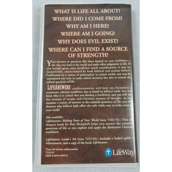 Life Answers  Making Sense of Your World by Ken Hemphill 1993 Audio Cassettes VG - Picture 3 of 4